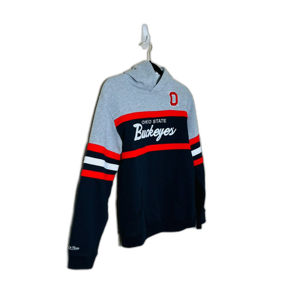 Mitchell & Ness Ohio State Buckeyes Vtg Logo Head Coach Youth XL Hoodie - Picture 2 of 9
